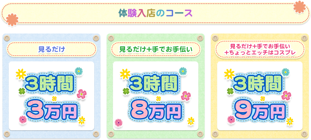 体験入店のコース