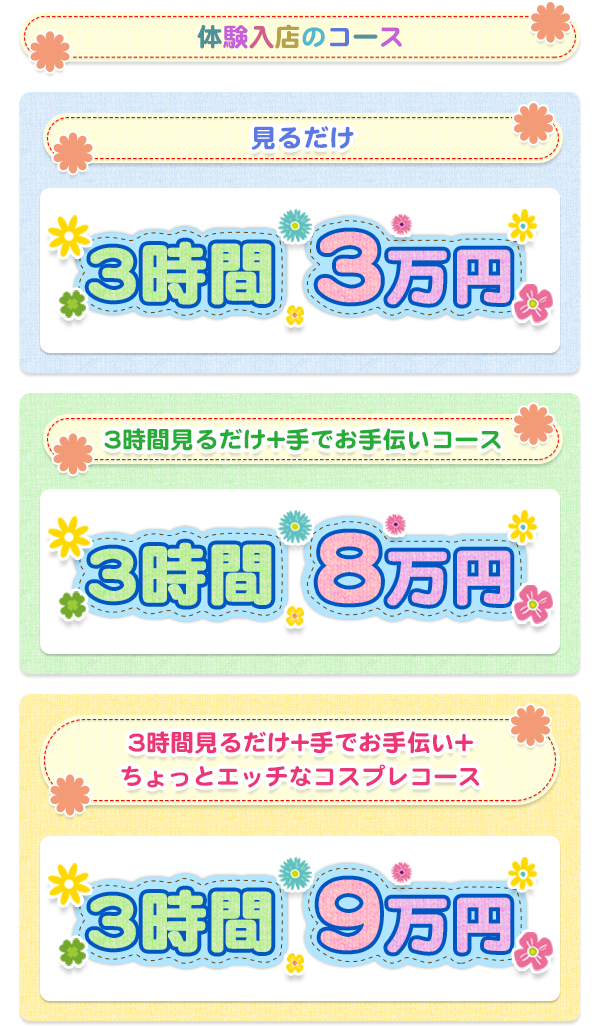 体験入店のコース
